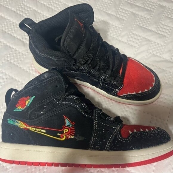 Nike Air Jordan 1 MID GS Siempre Familia Child Size 2Y Big Boy Running Shoes - Picture 13 of 15